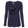Women's Flowy Long Sleeve V-Neck Tee Thumbnail