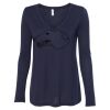 Women's Flowy Long Sleeve V-Neck Tee Thumbnail