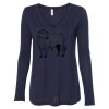 Women's Flowy Long Sleeve V-Neck Tee Thumbnail