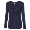 Women's Flowy Long Sleeve V-Neck Tee Thumbnail