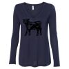 Women's Flowy Long Sleeve V-Neck Tee Thumbnail