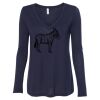 Women's Flowy Long Sleeve V-Neck Tee Thumbnail
