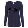 Women's Flowy Long Sleeve V-Neck Tee Thumbnail