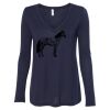 Women's Flowy Long Sleeve V-Neck Tee Thumbnail