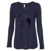 Women's Flowy Long Sleeve V-Neck Tee Thumbnail