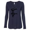 Women's Flowy Long Sleeve V-Neck Tee Thumbnail
