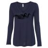 Women's Flowy Long Sleeve V-Neck Tee Thumbnail