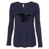 Women's Flowy Long Sleeve V-Neck Tee Thumbnail