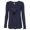 Women's Flowy Long Sleeve V-Neck Tee Thumbnail