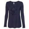 Women's Flowy Long Sleeve V-Neck Tee Thumbnail