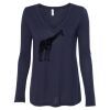 Women's Flowy Long Sleeve V-Neck Tee Thumbnail
