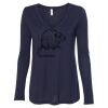 Women's Flowy Long Sleeve V-Neck Tee Thumbnail