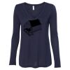 Women's Flowy Long Sleeve V-Neck Tee Thumbnail
