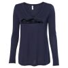 Women's Flowy Long Sleeve V-Neck Tee Thumbnail