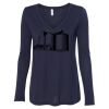 Women's Flowy Long Sleeve V-Neck Tee Thumbnail