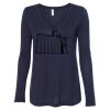 Women's Flowy Long Sleeve V-Neck Tee Thumbnail