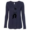 Women's Flowy Long Sleeve V-Neck Tee Thumbnail