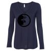 Women's Flowy Long Sleeve V-Neck Tee Thumbnail