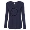Women's Flowy Long Sleeve V-Neck Tee Thumbnail