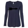 Women's Flowy Long Sleeve V-Neck Tee Thumbnail