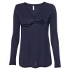 Women's Flowy Long Sleeve V-Neck Tee Thumbnail