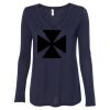 Women's Flowy Long Sleeve V-Neck Tee Thumbnail