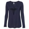 Women's Flowy Long Sleeve V-Neck Tee Thumbnail