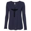Women's Flowy Long Sleeve V-Neck Tee Thumbnail
