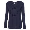 Women's Flowy Long Sleeve V-Neck Tee Thumbnail
