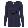 Women's Flowy Long Sleeve V-Neck Tee Thumbnail