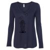 Women's Flowy Long Sleeve V-Neck Tee Thumbnail