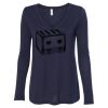Women's Flowy Long Sleeve V-Neck Tee Thumbnail