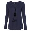 Women's Flowy Long Sleeve V-Neck Tee Thumbnail