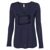 Women's Flowy Long Sleeve V-Neck Tee Thumbnail