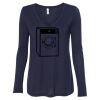 Women's Flowy Long Sleeve V-Neck Tee Thumbnail