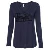 Women's Flowy Long Sleeve V-Neck Tee Thumbnail