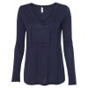Women's Flowy Long Sleeve V-Neck Tee Thumbnail