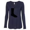Women's Flowy Long Sleeve V-Neck Tee Thumbnail