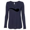 Women's Flowy Long Sleeve V-Neck Tee Thumbnail