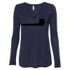 Women's Flowy Long Sleeve V-Neck Tee Thumbnail