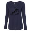 Women's Flowy Long Sleeve V-Neck Tee Thumbnail