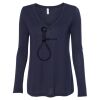 Women's Flowy Long Sleeve V-Neck Tee Thumbnail