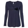 Women's Flowy Long Sleeve V-Neck Tee Thumbnail