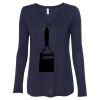 Women's Flowy Long Sleeve V-Neck Tee Thumbnail