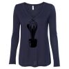 Women's Flowy Long Sleeve V-Neck Tee Thumbnail