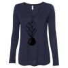 Women's Flowy Long Sleeve V-Neck Tee Thumbnail