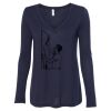 Women's Flowy Long Sleeve V-Neck Tee Thumbnail