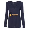 Women's Flowy Long Sleeve V-Neck Tee Thumbnail