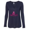 Women's Flowy Long Sleeve V-Neck Tee Thumbnail