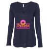 Women's Flowy Long Sleeve V-Neck Tee Thumbnail